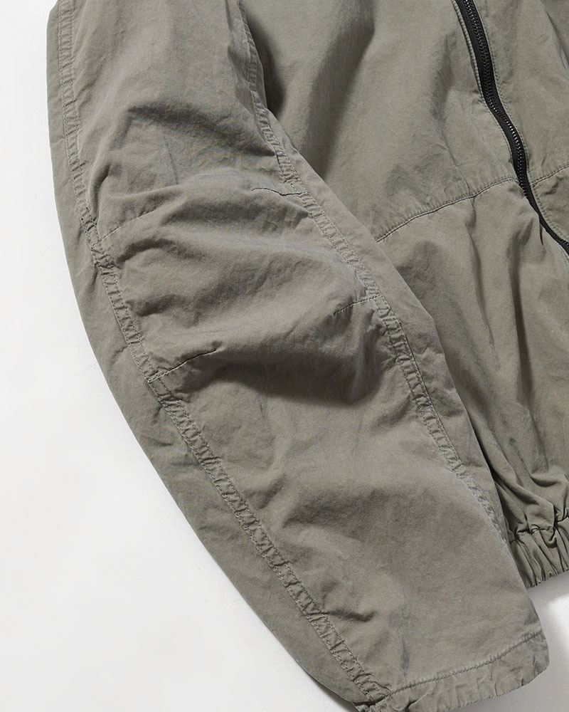 STAND COLLAR JACKET -GRAY-