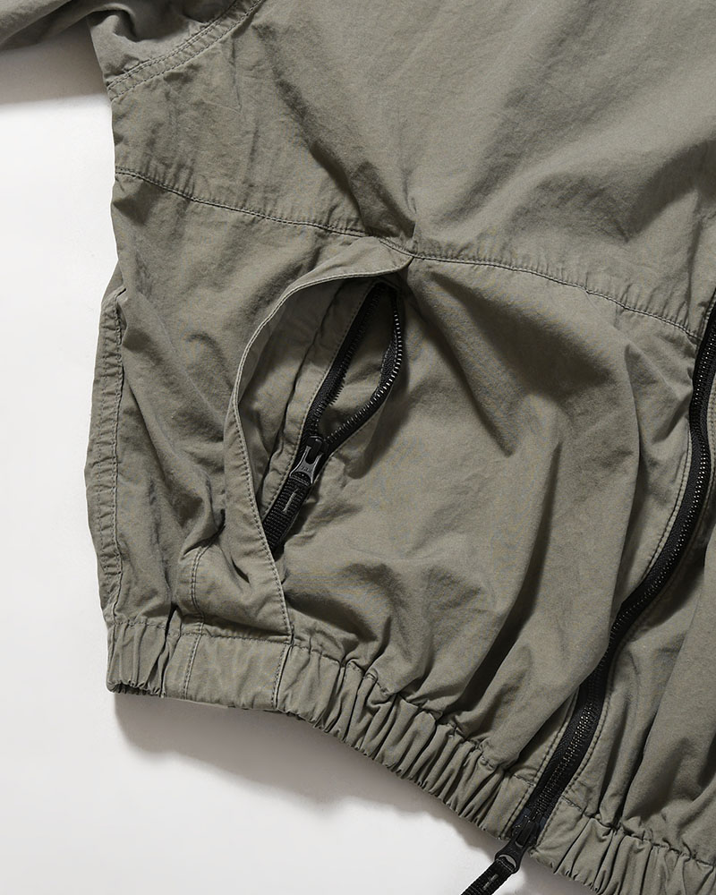 STAND COLLAR JACKET -GRAY-