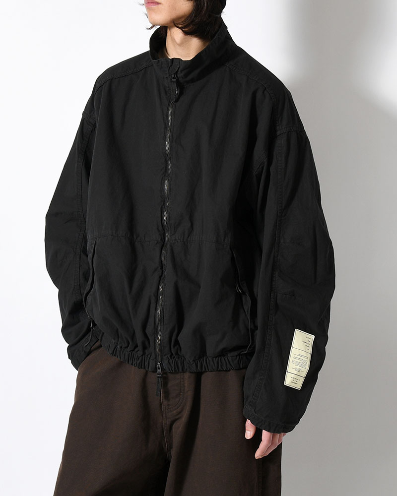 STAND COLLAR JACKET -BLACK-