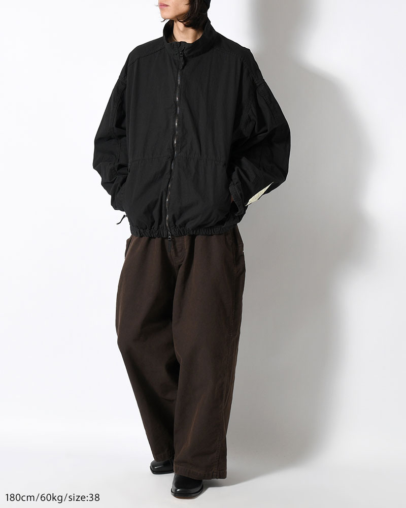 STAND COLLAR JACKET -BLACK-