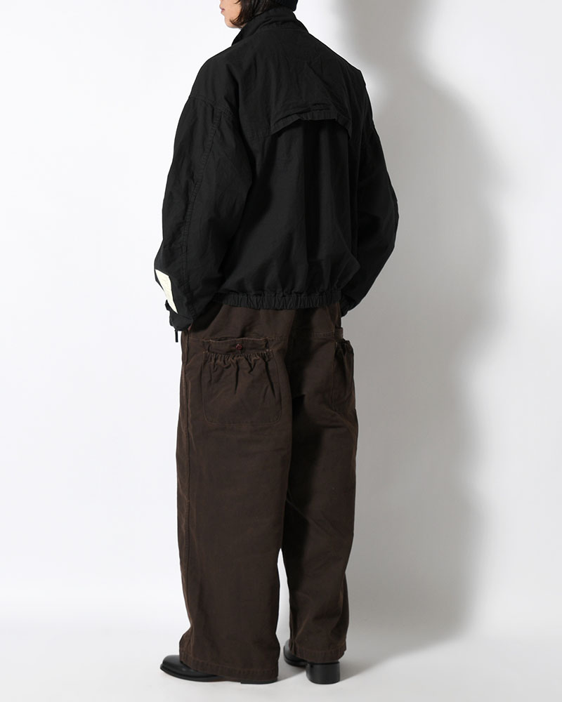 STAND COLLAR JACKET -BLACK-