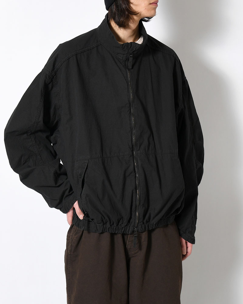 STAND COLLAR JACKET -BLACK-