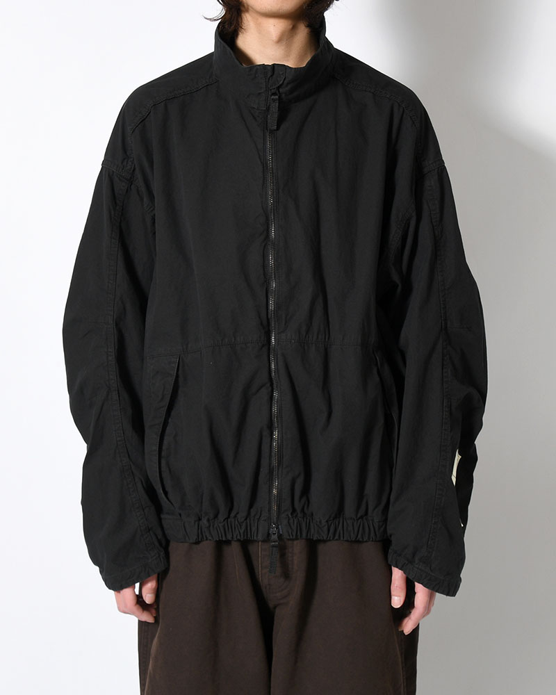 STAND COLLAR JACKET -BLACK-