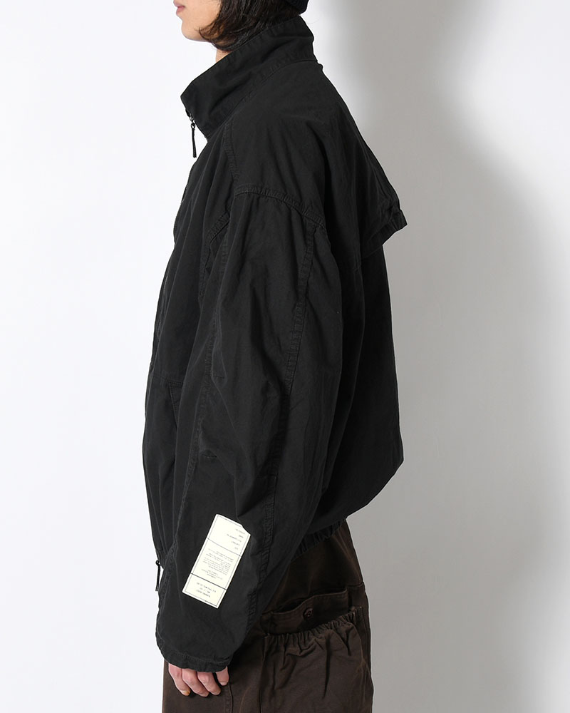 STAND COLLAR JACKET -BLACK-