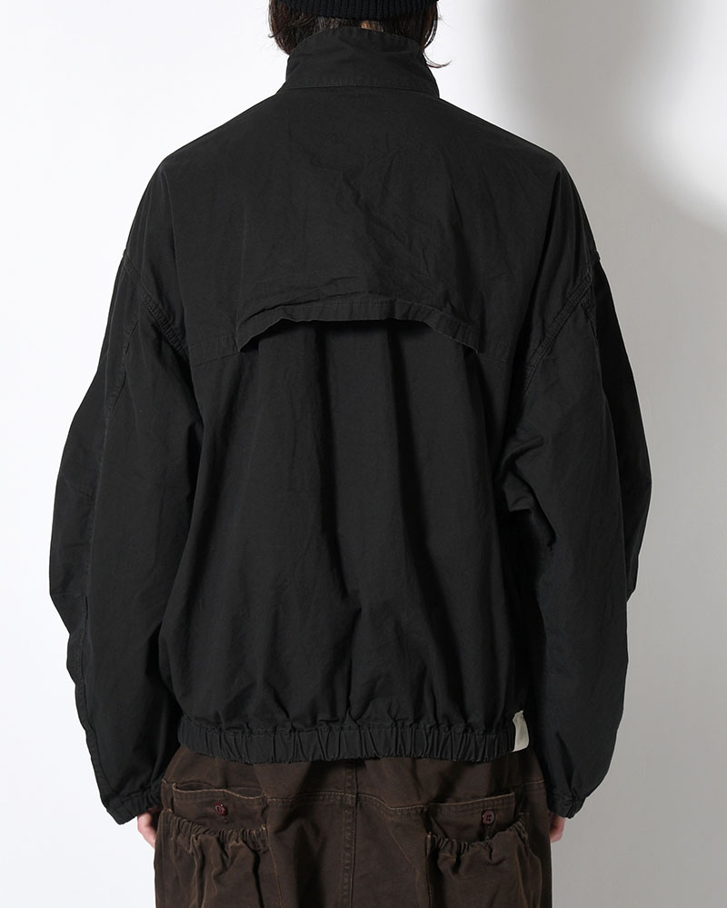 STAND COLLAR JACKET -BLACK-