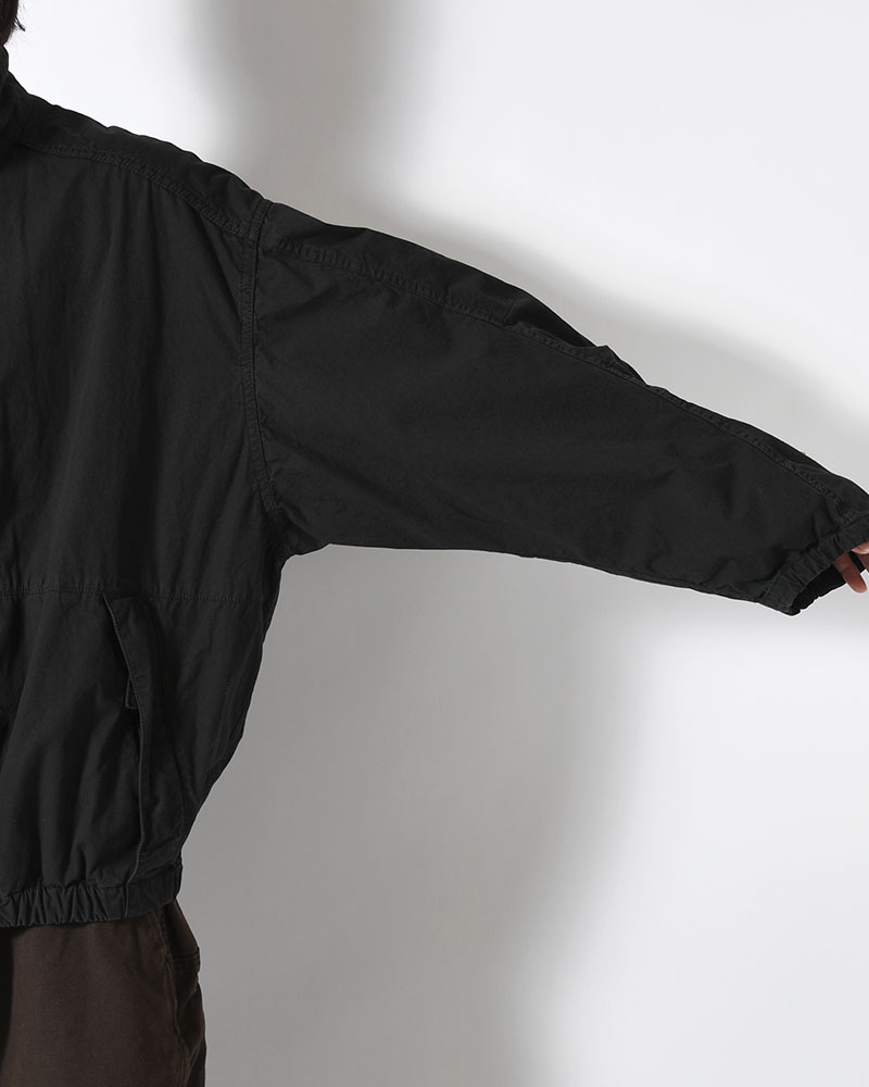 STAND COLLAR JACKET -BLACK-