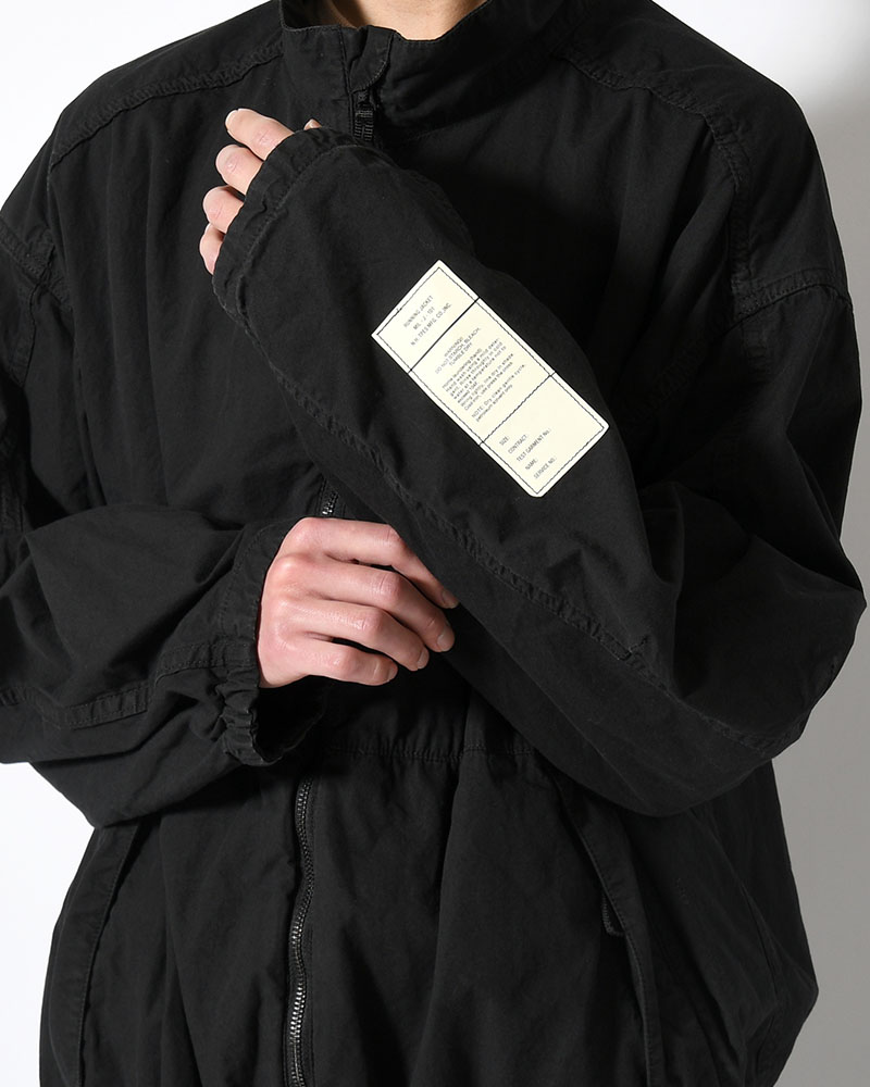 STAND COLLAR JACKET -BLACK-