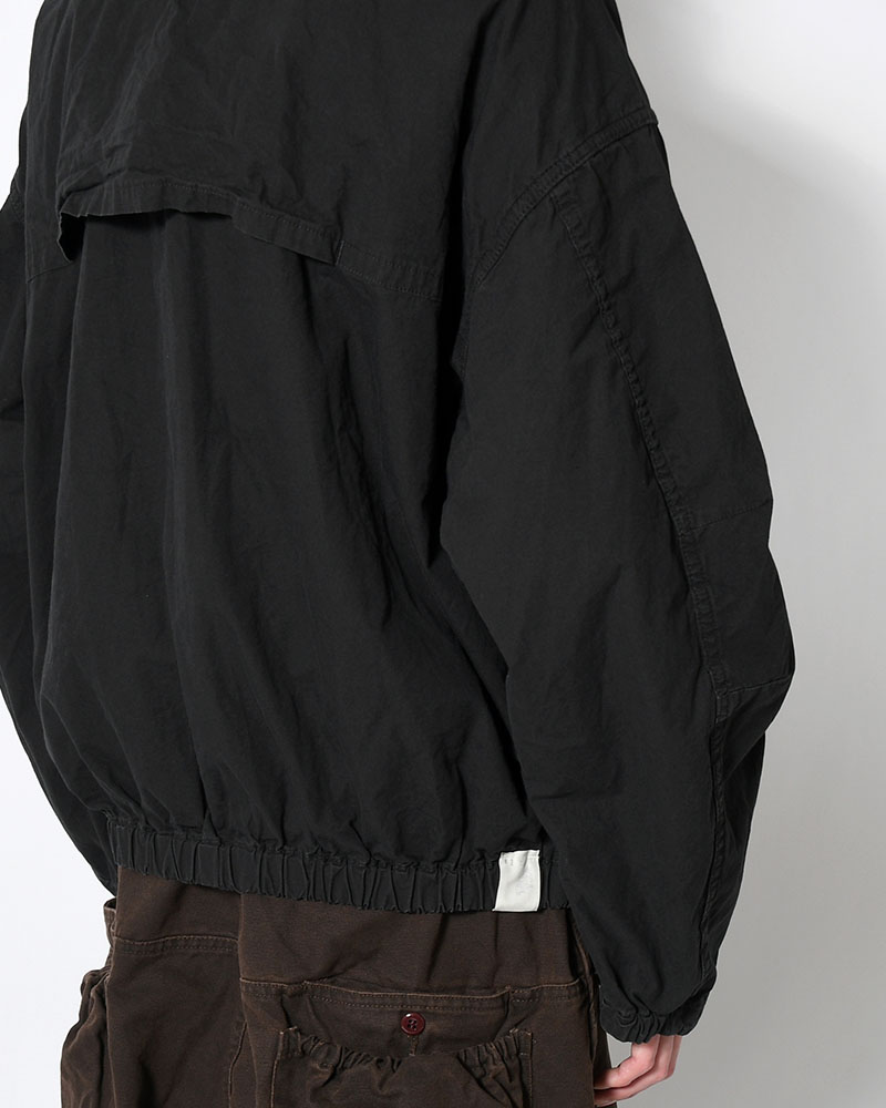 STAND COLLAR JACKET -BLACK-