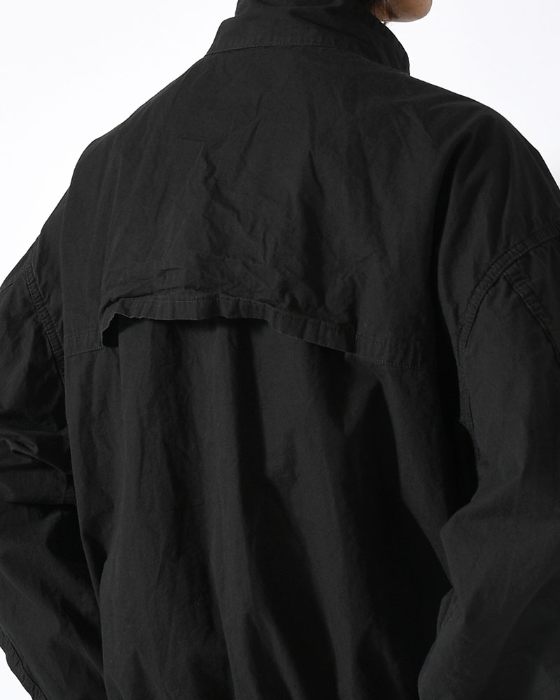 STAND COLLAR JACKET -BLACK-