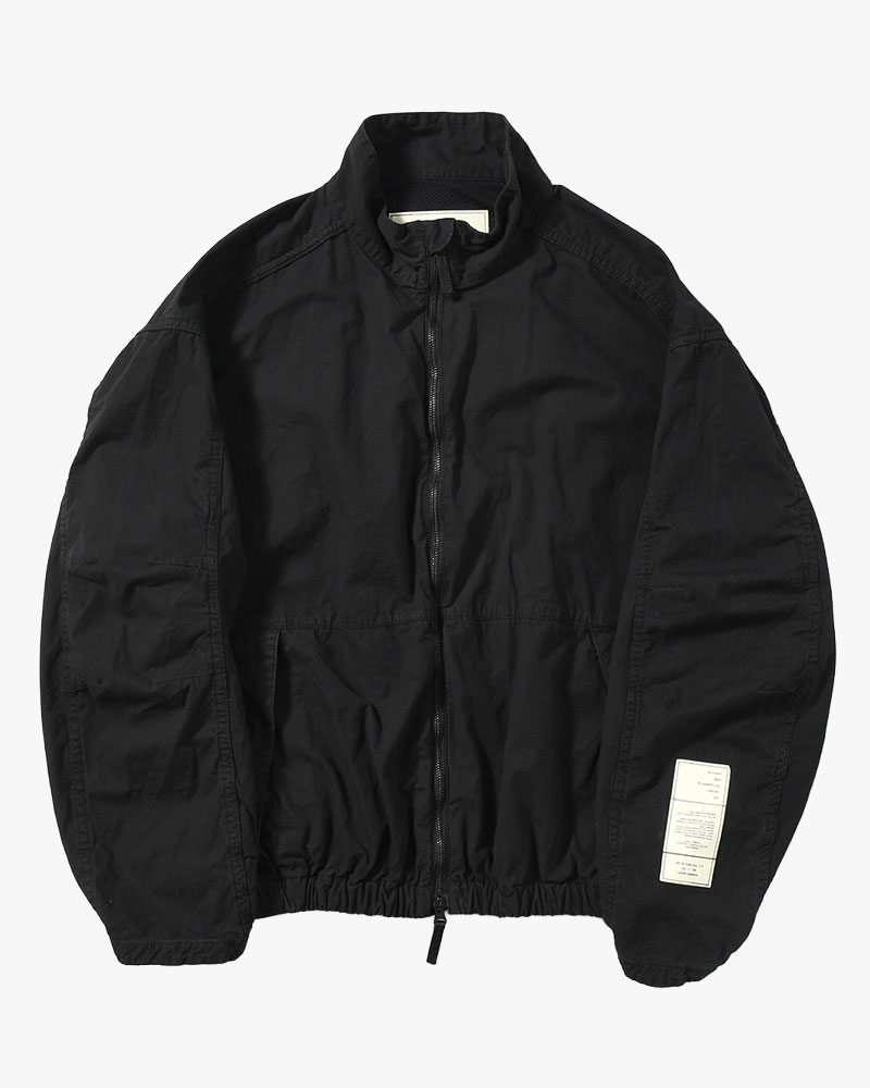 STAND COLLAR JACKET -BLACK-