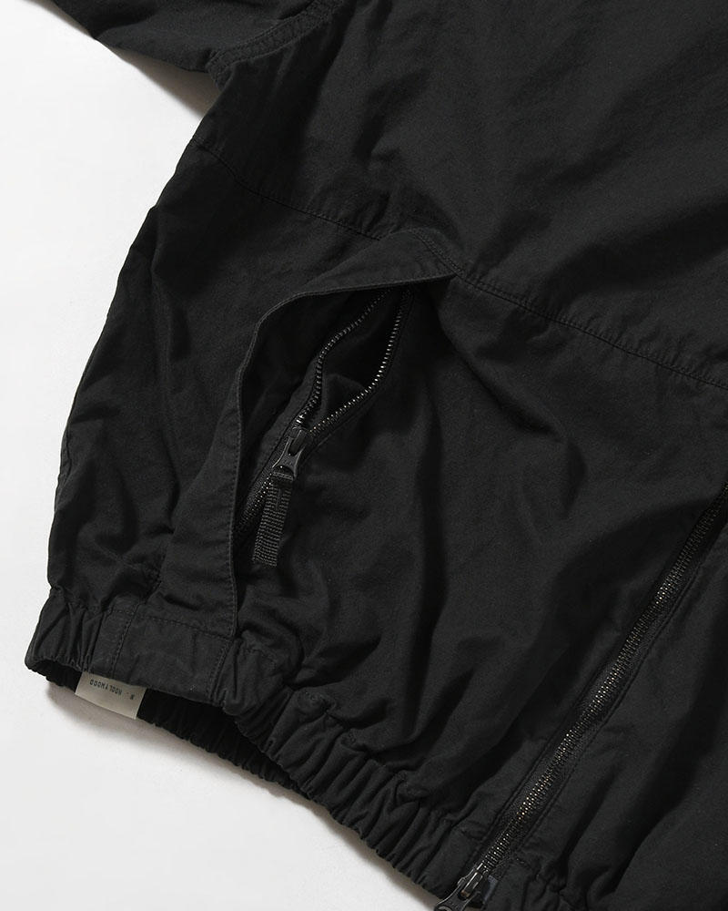 STAND COLLAR JACKET -BLACK-