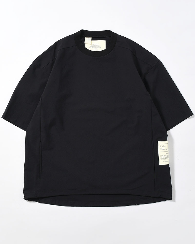 PANELED T-SHIRT -BLACK-