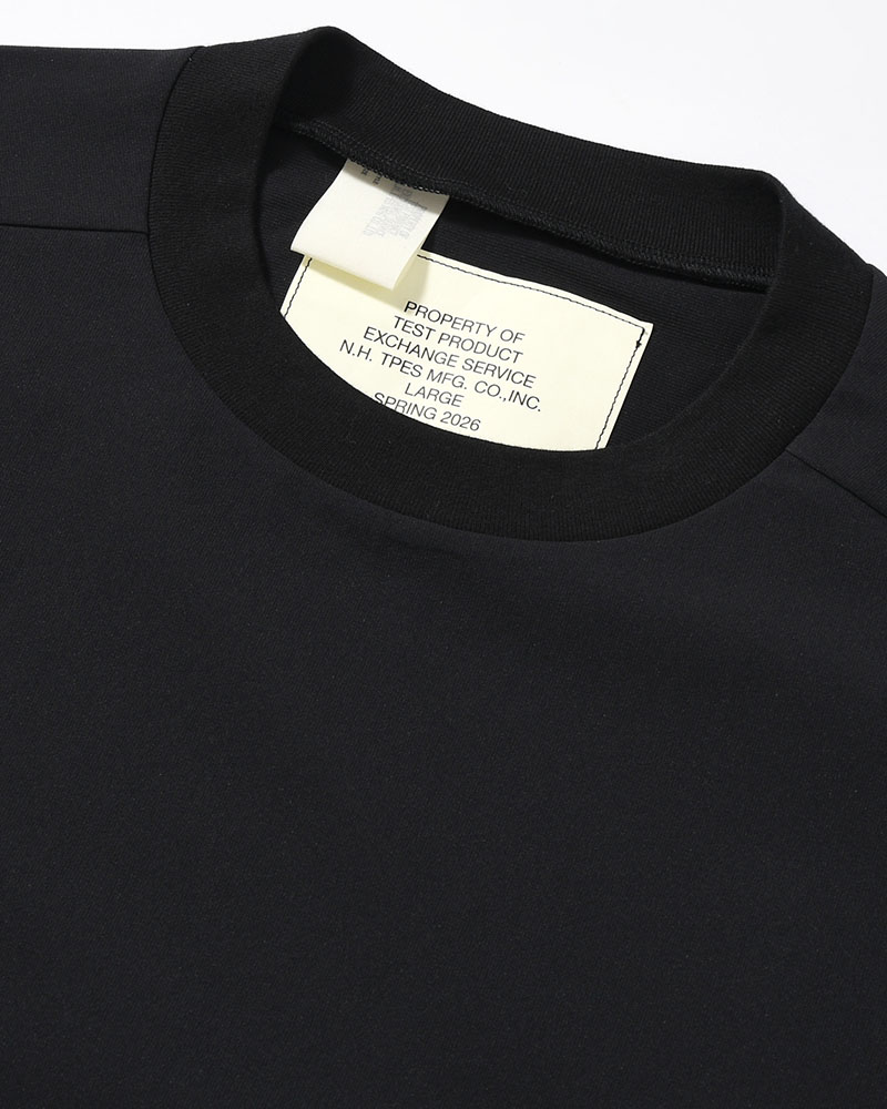 PANELED T-SHIRT -BLACK-