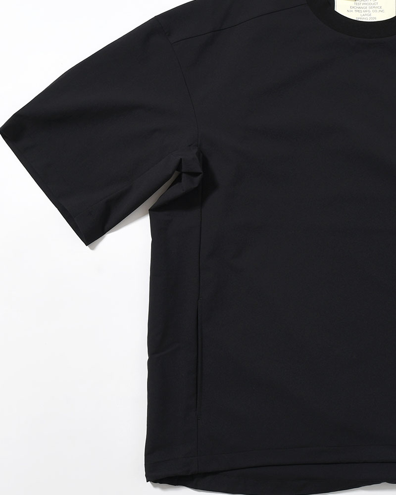 PANELED T-SHIRT -BLACK-