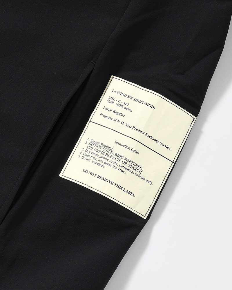 PANELED T-SHIRT -BLACK-