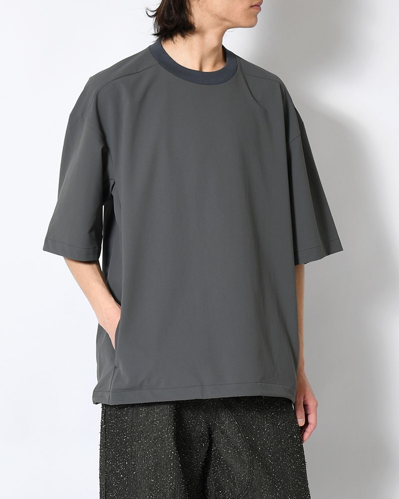 PANELED T-SHIRT -CHARCOAL-
