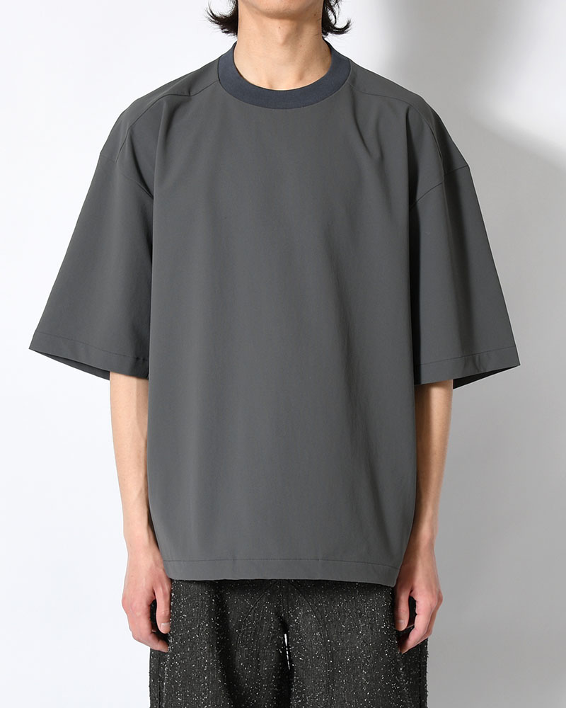 PANELED T-SHIRT -CHARCOAL-