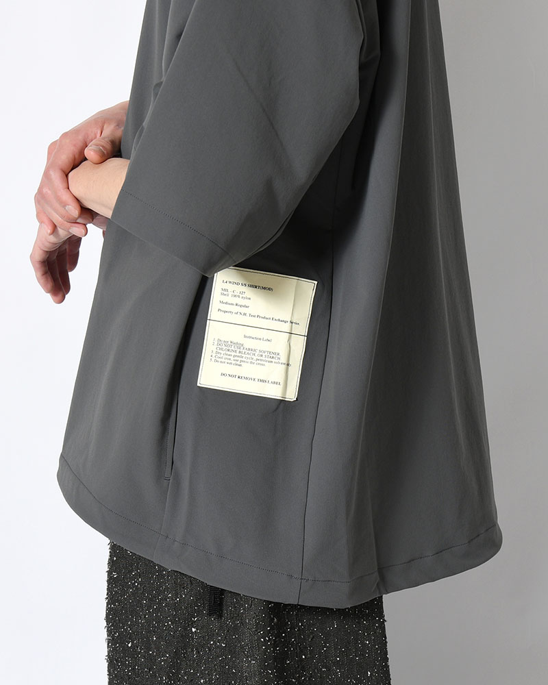 PANELED T-SHIRT -CHARCOAL-