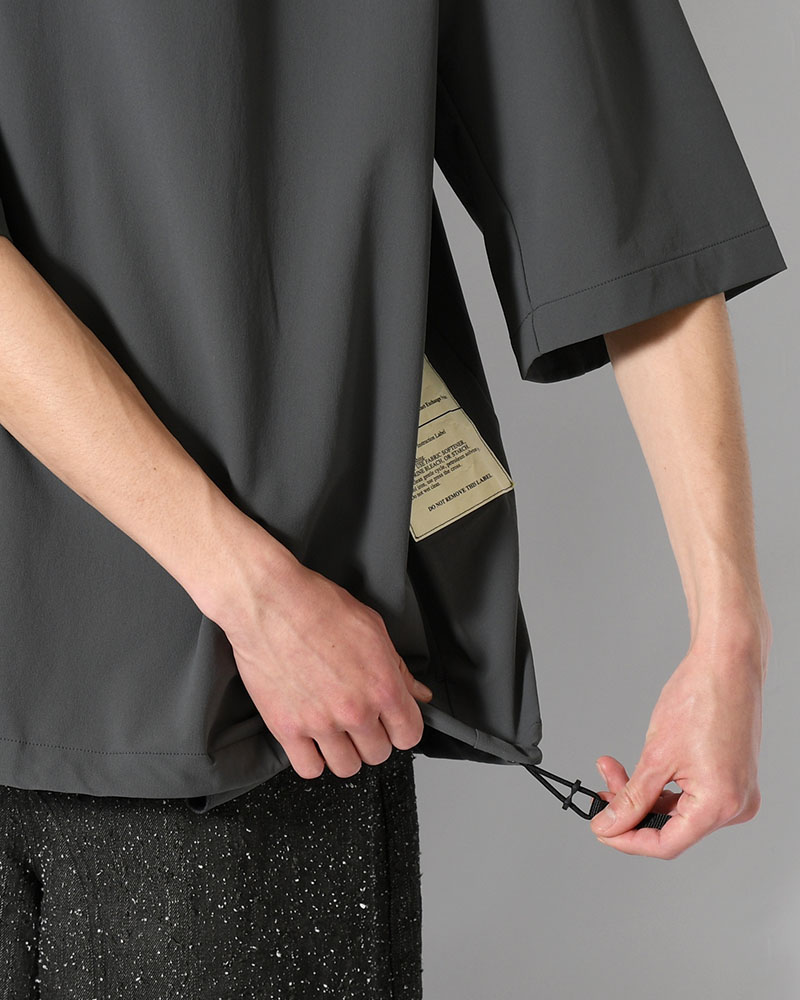 PANELED T-SHIRT -CHARCOAL-