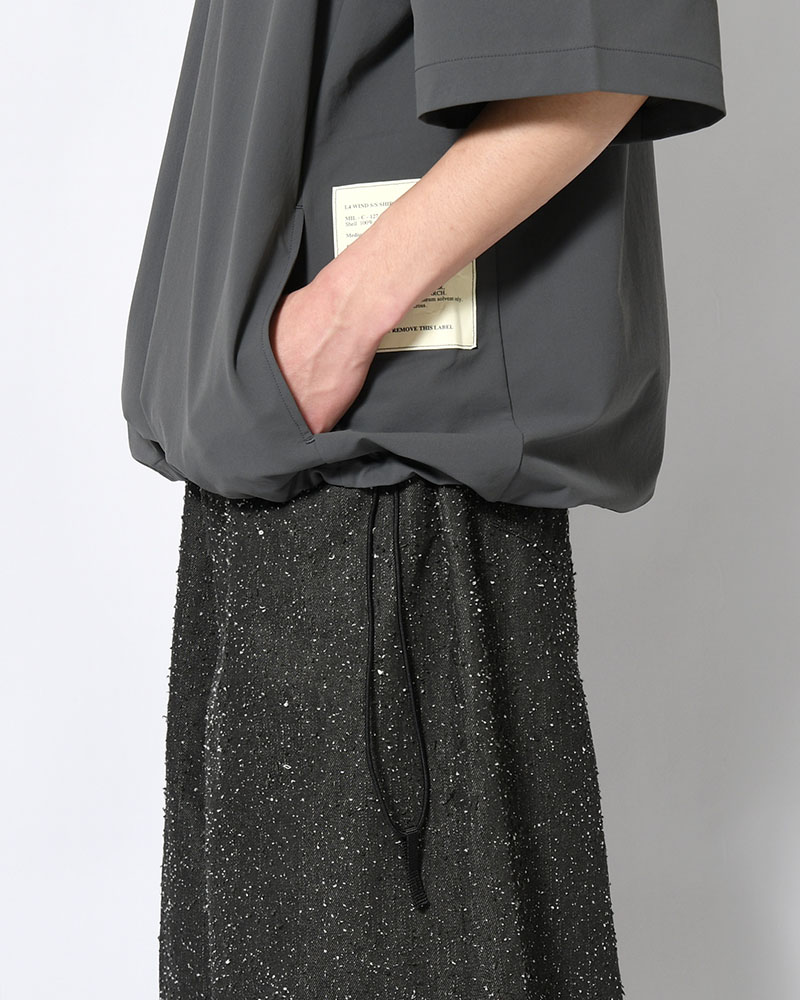 PANELED T-SHIRT -CHARCOAL-