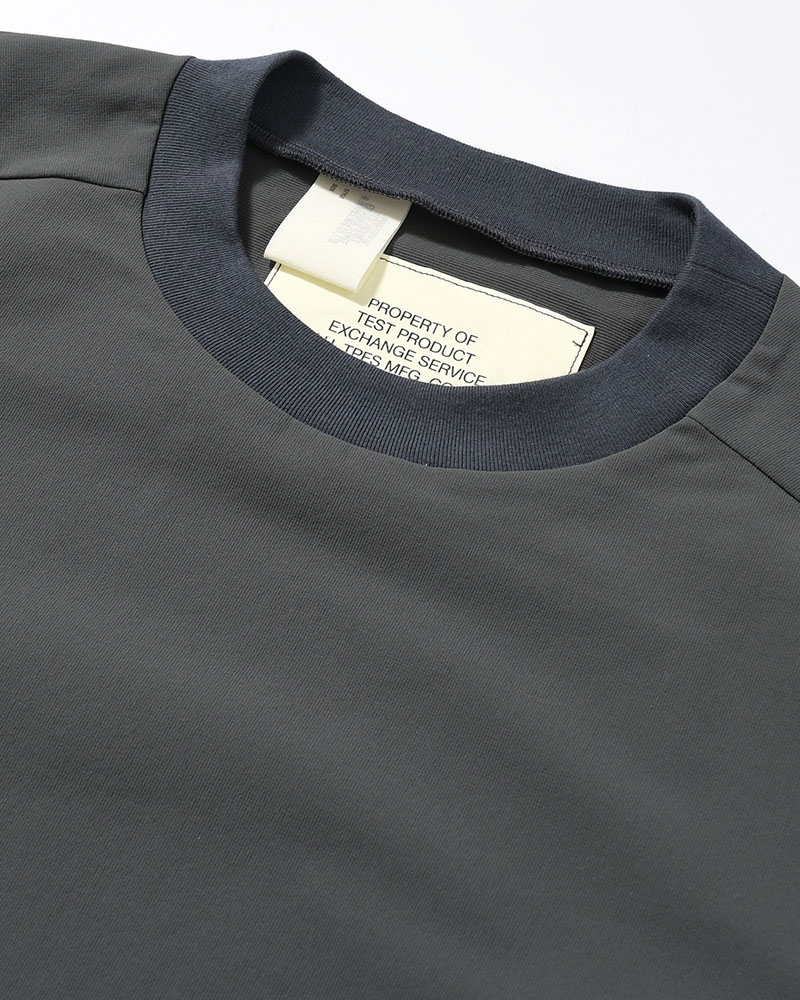 PANELED T-SHIRT -CHARCOAL-