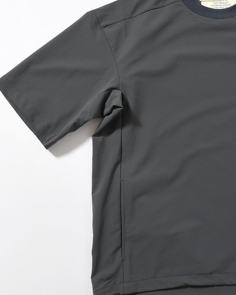 PANELED T-SHIRT -CHARCOAL-