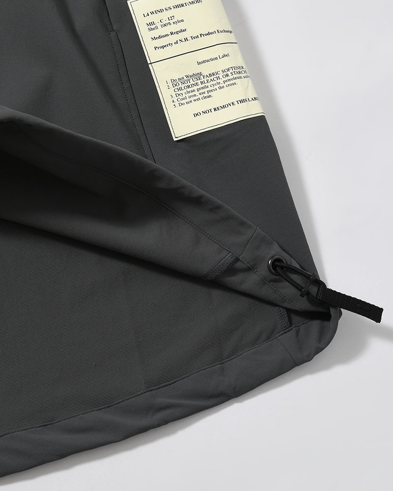 PANELED T-SHIRT -CHARCOAL-