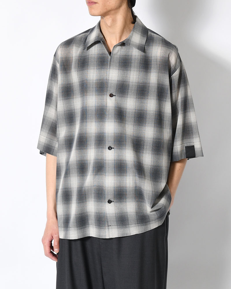 HALF SLEEVE SHIRT -BLACK CHECK-