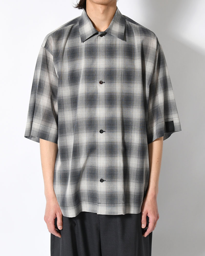 HALF SLEEVE SHIRT -BLACK CHECK-