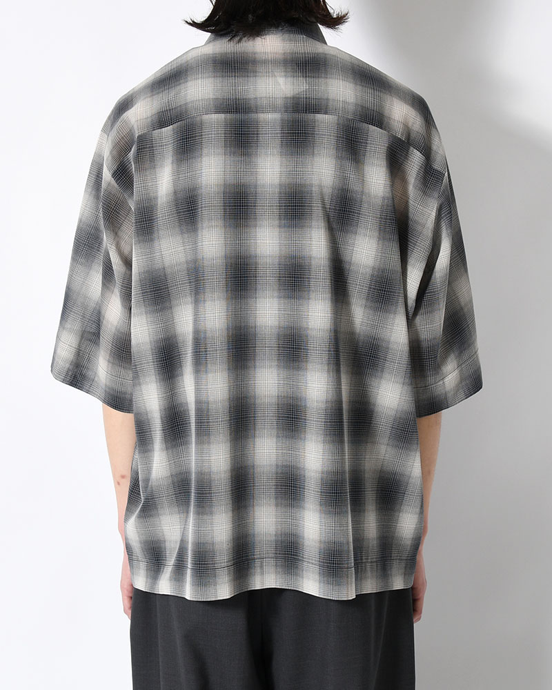 HALF SLEEVE SHIRT -BLACK CHECK-