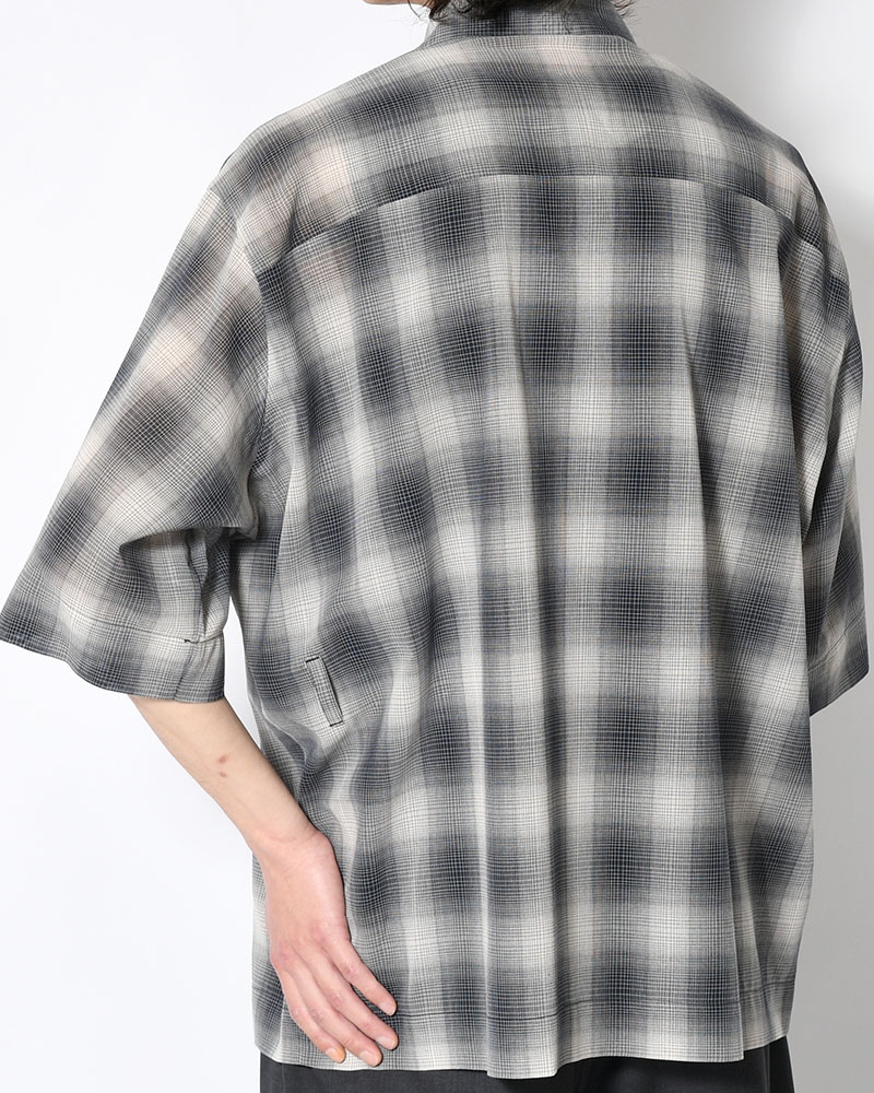 HALF SLEEVE SHIRT -BLACK CHECK-