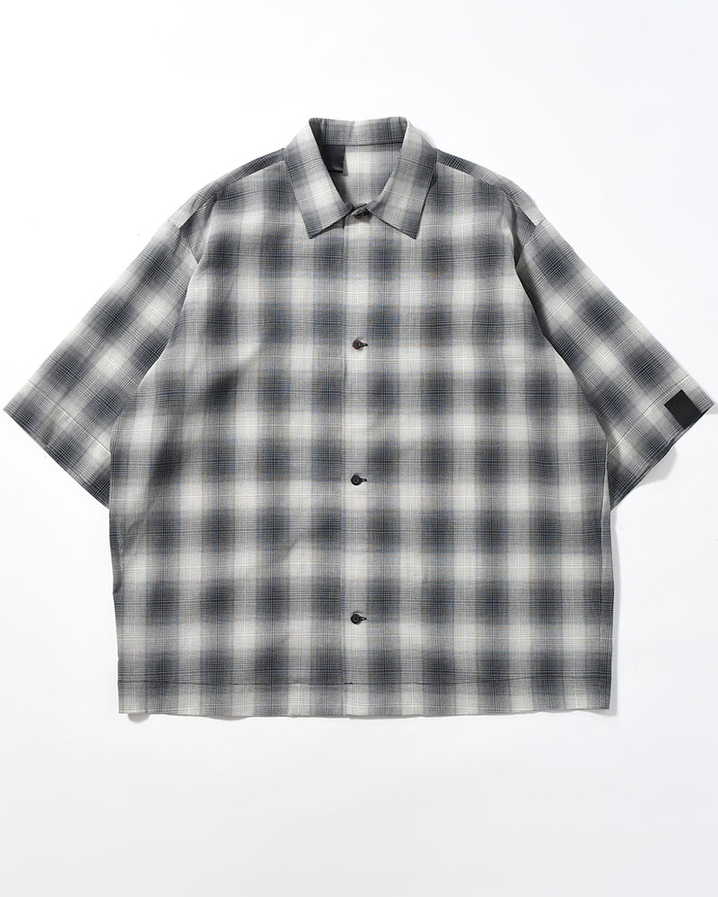 HALF SLEEVE SHIRT -BLACK CHECK-