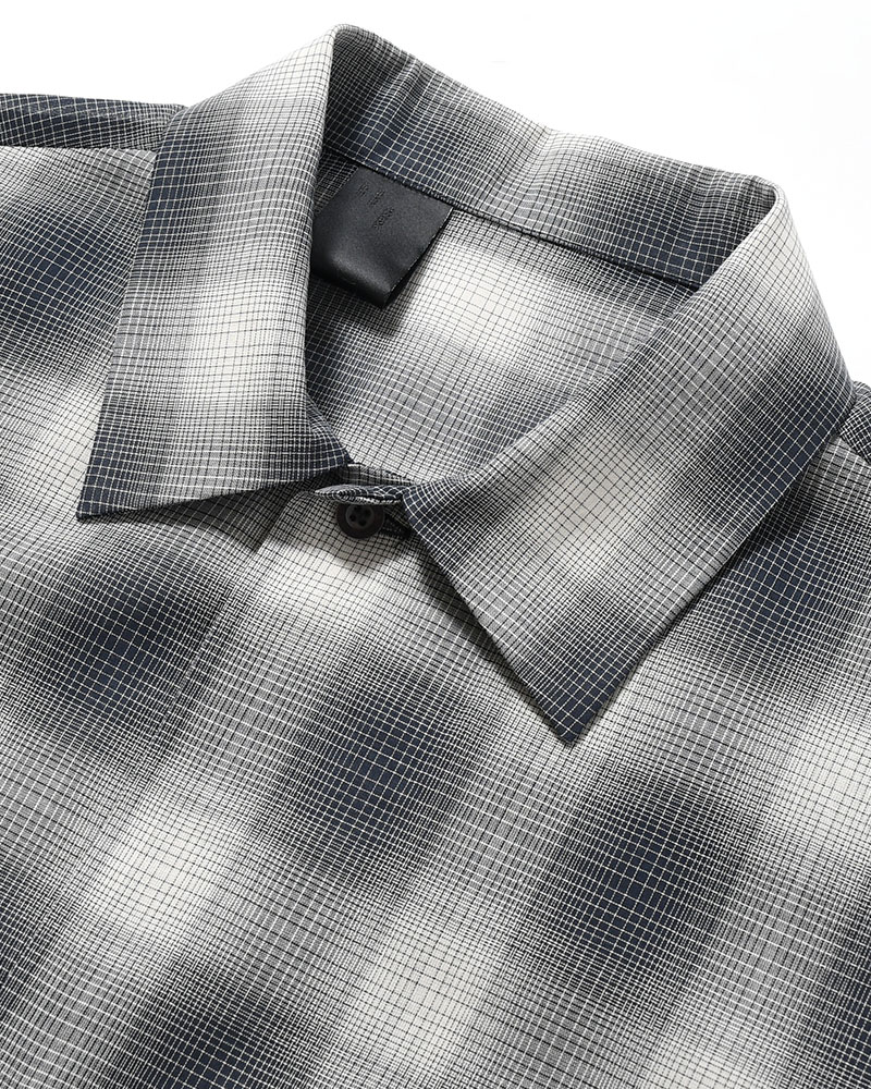 HALF SLEEVE SHIRT -BLACK CHECK-