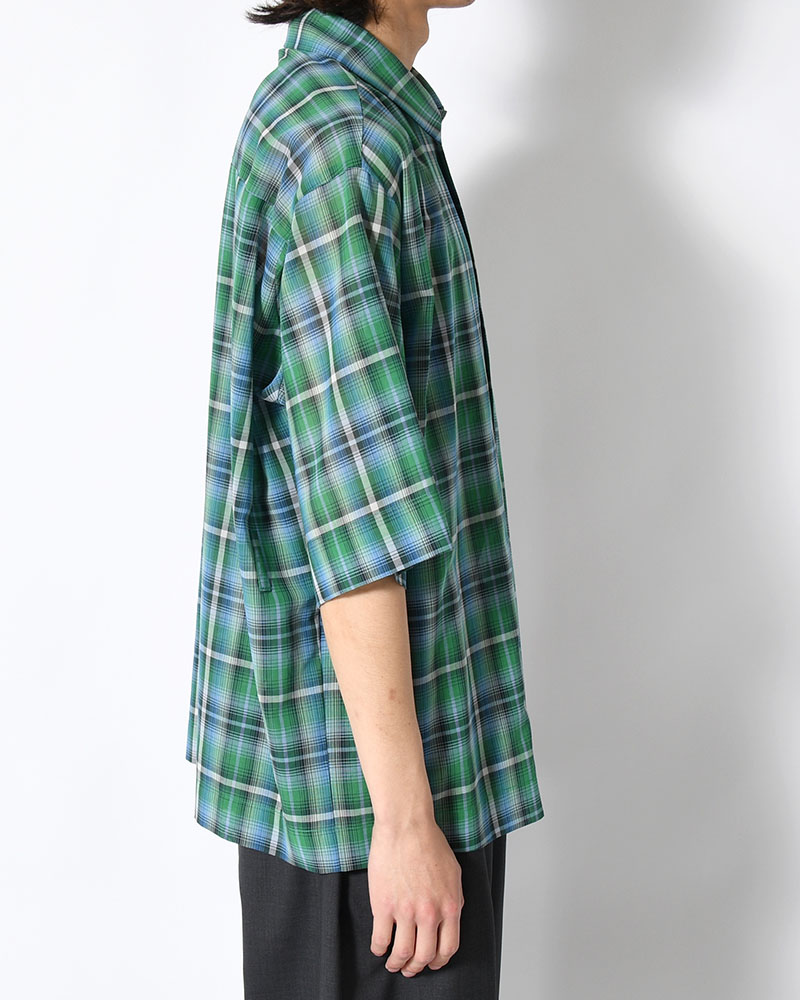 HALF SLEEVE SHIRT -GREEN CHECK-