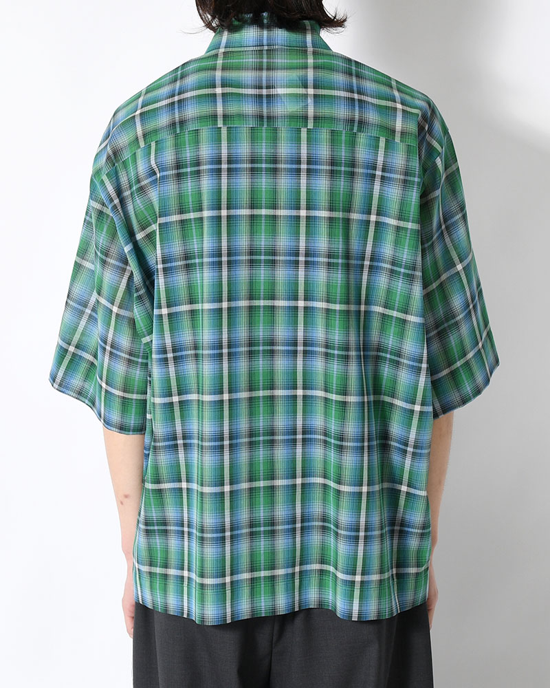 HALF SLEEVE SHIRT -GREEN CHECK-