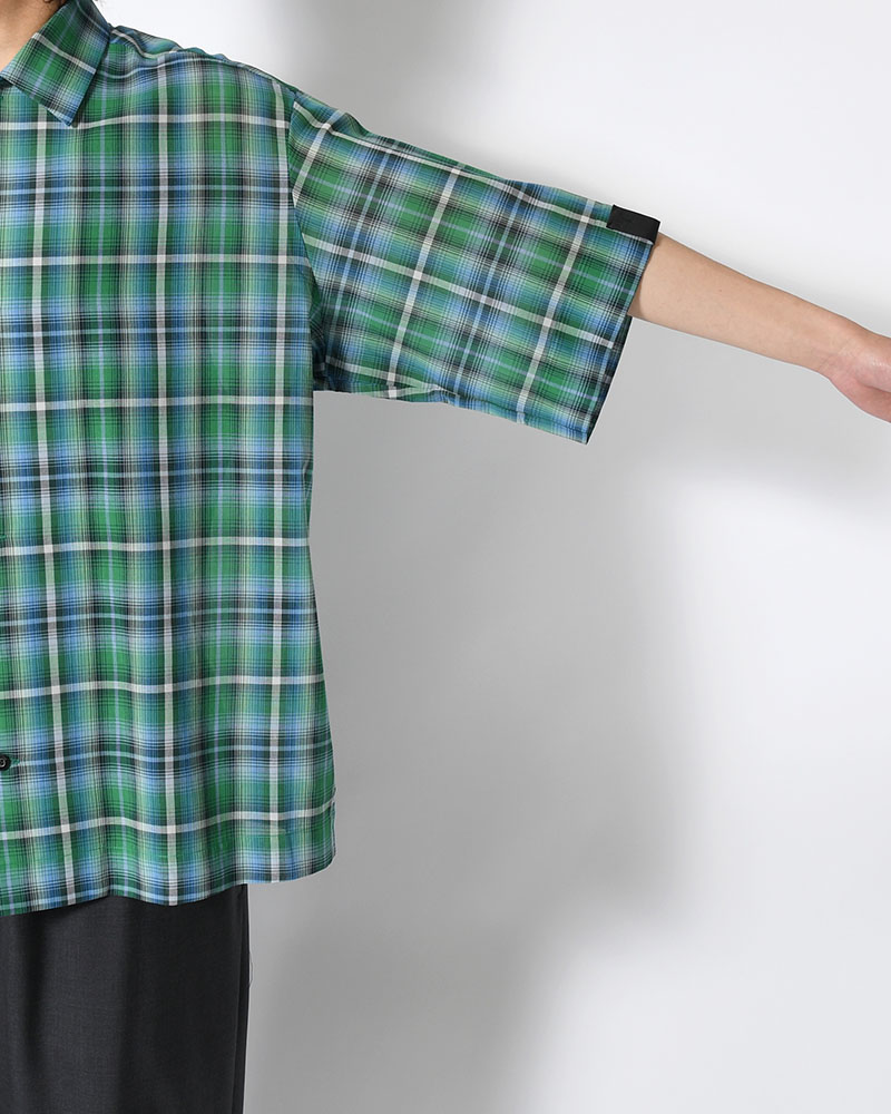 HALF SLEEVE SHIRT -GREEN CHECK-