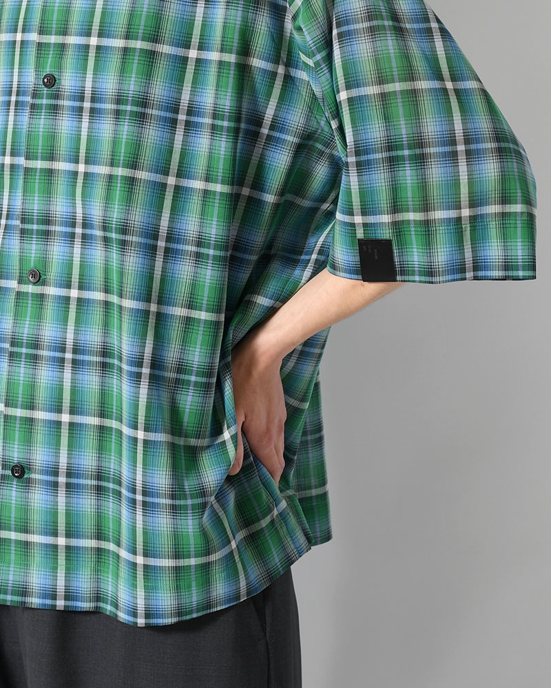 HALF SLEEVE SHIRT -GREEN CHECK-