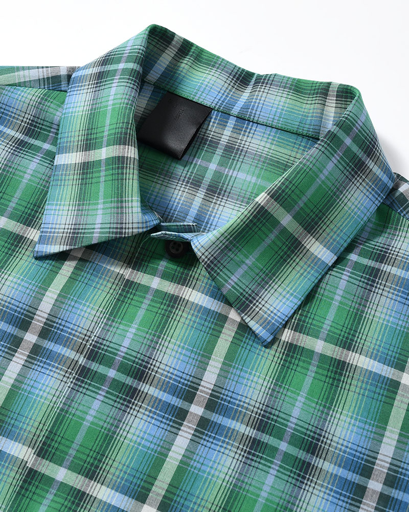 HALF SLEEVE SHIRT -GREEN CHECK-
