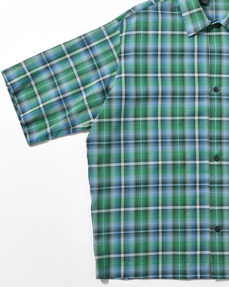 HALF SLEEVE SHIRT -GREEN CHECK-