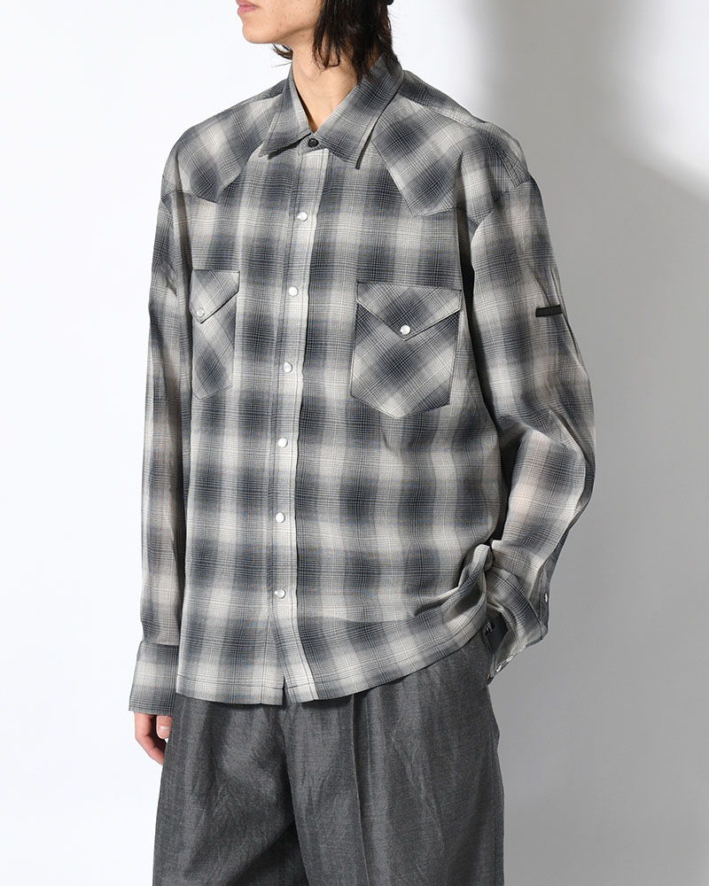 WESTERN SHIRT -BLACK CHECK-