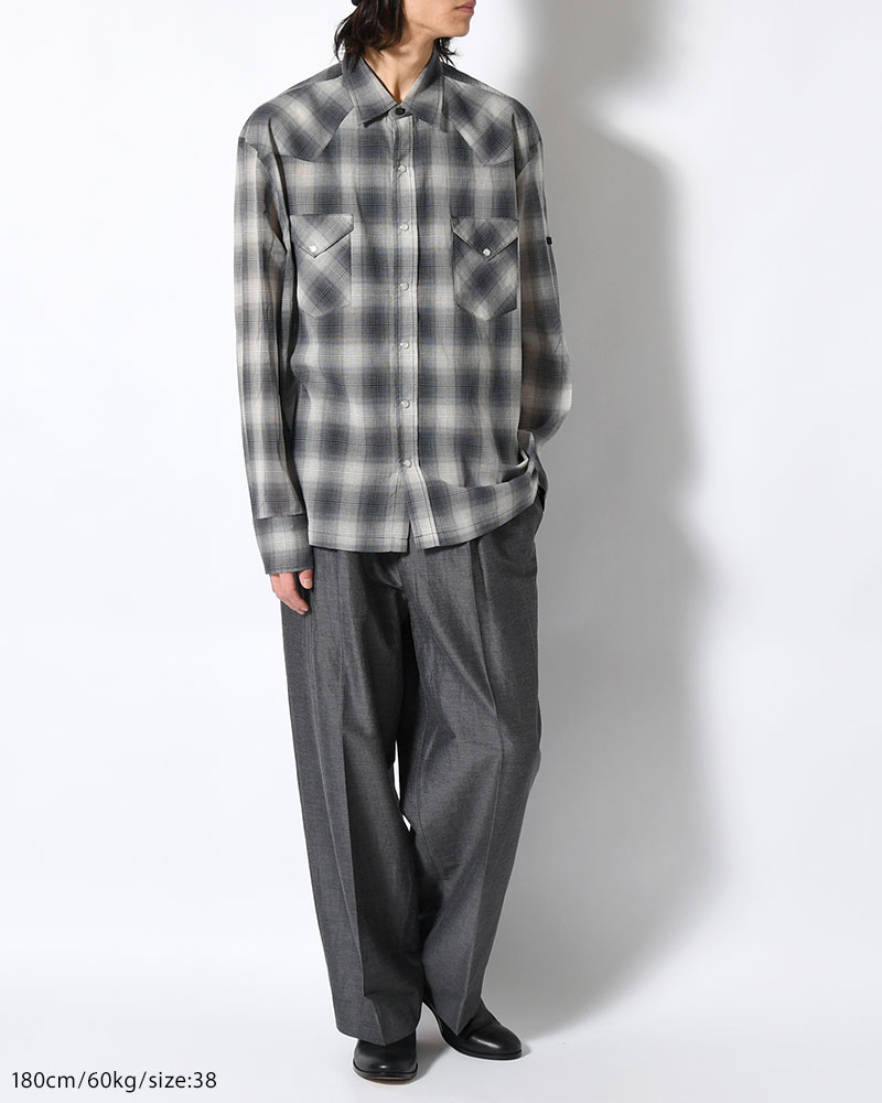WESTERN SHIRT -BLACK CHECK-
