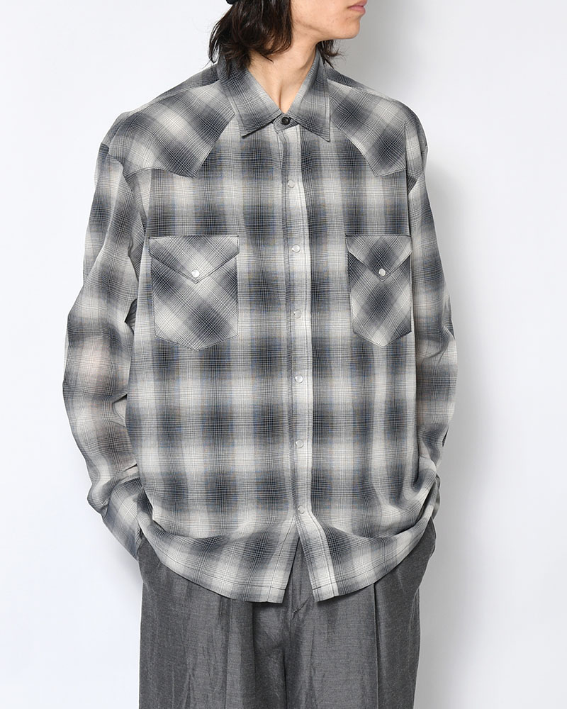 WESTERN SHIRT -BLACK CHECK-