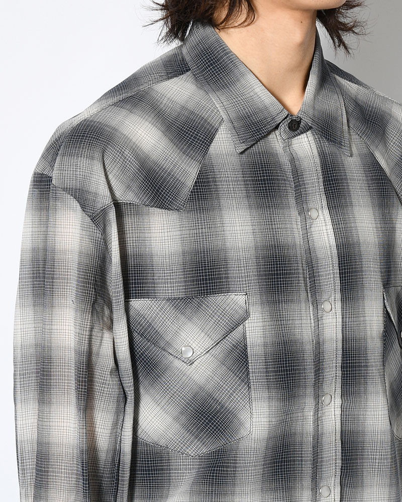 WESTERN SHIRT -BLACK CHECK-