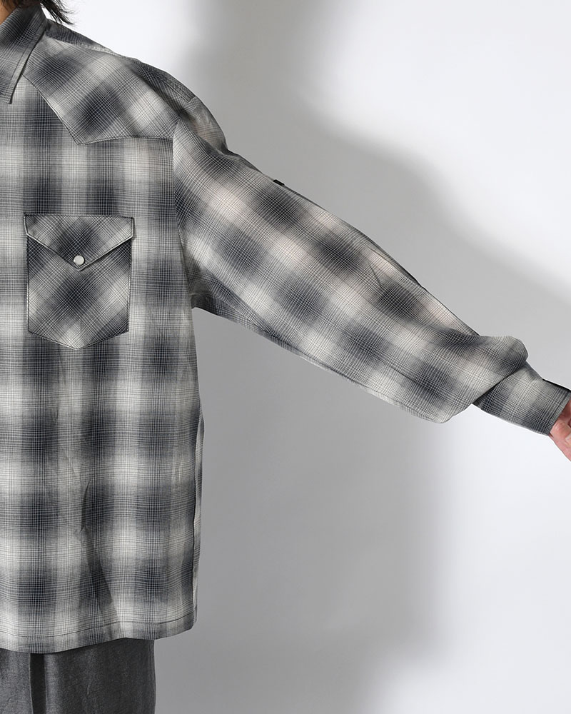WESTERN SHIRT -BLACK CHECK-