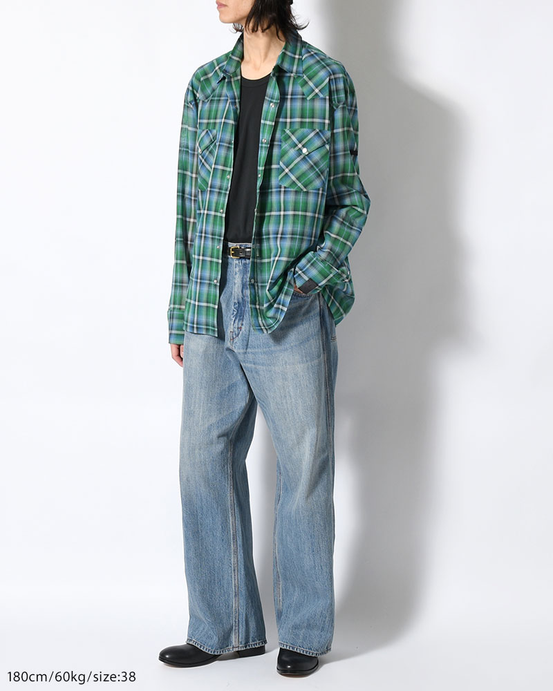 WESTERN SHIRT -GREEN CHECK-
