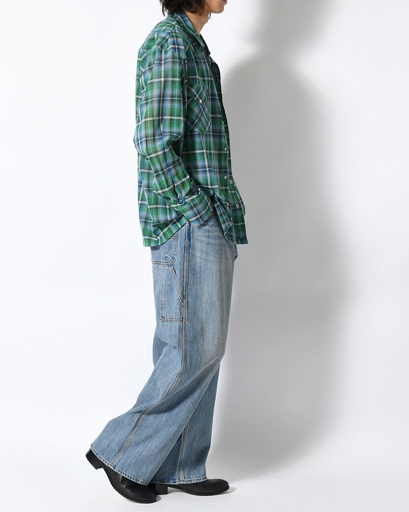 WESTERN SHIRT -GREEN CHECK-