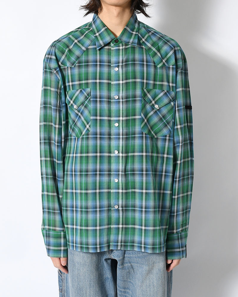 WESTERN SHIRT -GREEN CHECK-