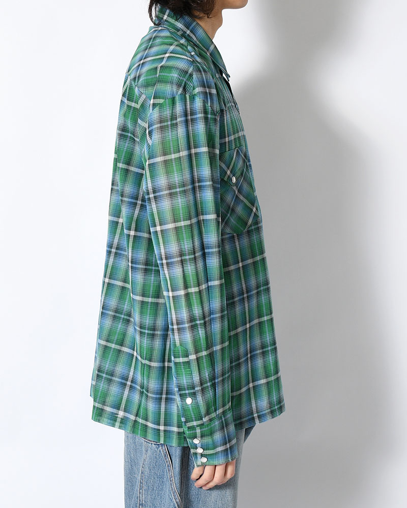 WESTERN SHIRT -GREEN CHECK-
