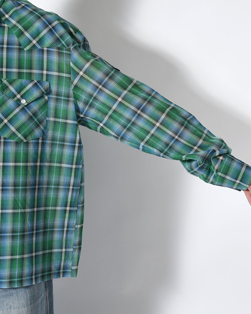 WESTERN SHIRT -GREEN CHECK-