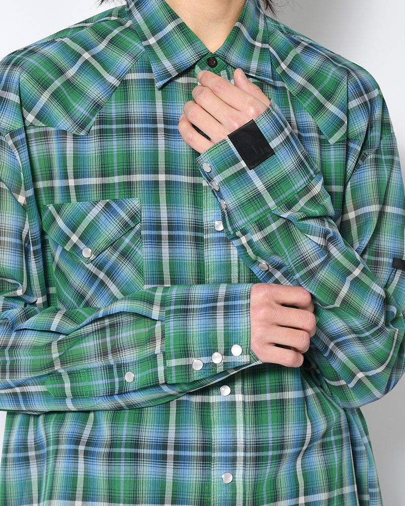 WESTERN SHIRT -GREEN CHECK-